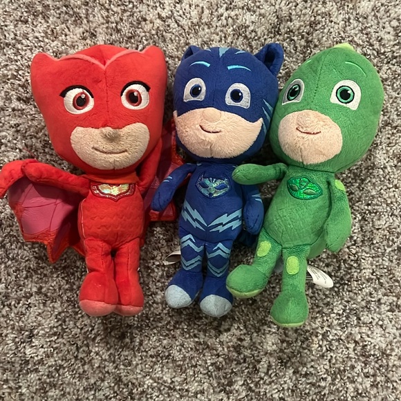 PJ Masks Plush Toys Owlette, Catboy and Geiko - Picture 1 of 7